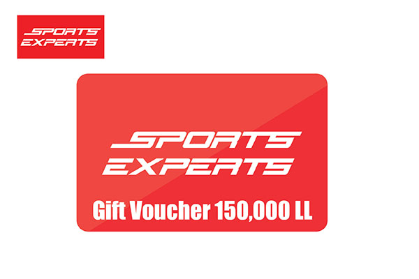 Sports Experts gift voucher worth 150,000 LL
