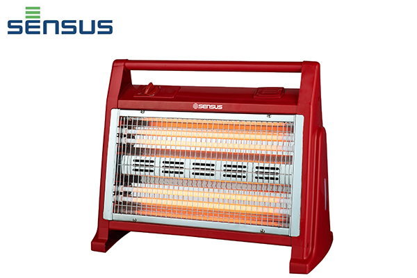 Sensus electric quartz heater, 2000w, 4 lamps, red