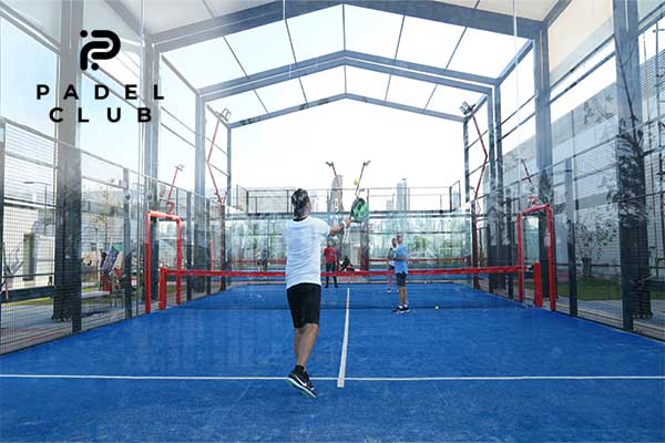 The Padel club court rent including paddles and balls for 4