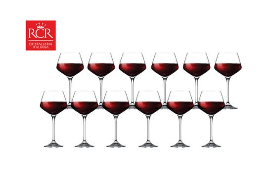 Crystal RCR 12pcs red wine glasses