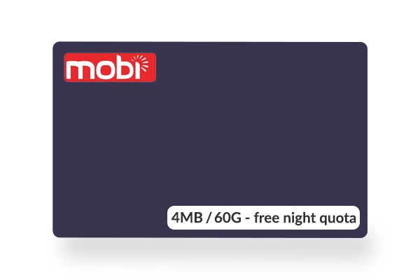 Mobi DSL 4MB 60G free night quota 