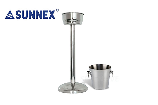 Sunnex stainless steel ice bucket & stand 