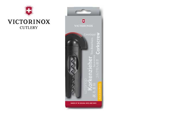 Victorinox black corkscrew with foil cutter 